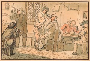 Cena do café da manhã da peregrinação dos cinco dias, 1732 de William Hogarth