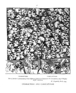 Personagens e Caricaturas, 1743 de William Hogarth