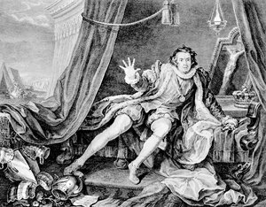 David Garrick como Ricardo III, 1746. de William Hogarth