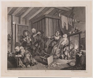 O progresso de uma prostituta, placa 5 de William Hogarth