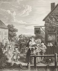 Noite. De: As quatro épocas do dia. 1738 de William Hogarth