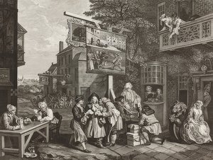 Quatro impressões de uma eleição. Folha 2: Pesquisa de votos. 1757 de William Hogarth