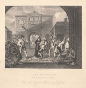 Portão de Calais, gravado por William Radclyffe (1783-1855) de William Hogarth