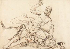O Epitáfio de George Taylor: George Taylor Quebrando as Costelas da Morte de William Hogarth