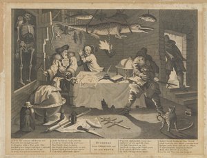 Hudibras vence Sidrophel e seu homem Whacum de William Hogarth