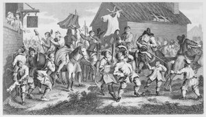 Hudibras encontra o Skimmington de William Hogarth
