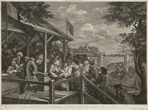 Humores de uma eleição (conjunto de quatro) (gravura) de William Hogarth