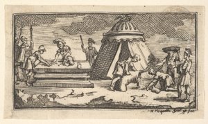 Cevada emitida em vez de trigo [primeira versão] John Beaver, Punishme militar romano ..., depois de 1725. de William Hogarth