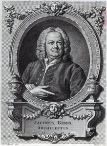 James Gibbs, gravado por Bernard Baron, 1747 de William Hogarth