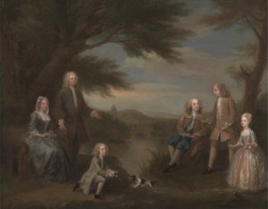 John e Elizabeth Jeffreys e os seus filhos de William Hogarth