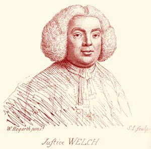 Justice Welch - retrato de William Hogarth de William Hogarth
