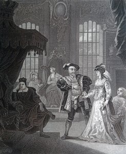 Rei Henrique VIII e Anna Bullen de William Hogarth