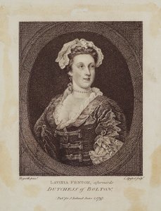 Lavinia Fenton, depois Duquesa de Bolton, gravada por Cornelius Apostool (1762-1844), 1797 (stipple engraving) de William Hogarth