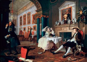 Casamento A-la-Mode: 2. O Tete a Tete, 1743 de William Hogarth