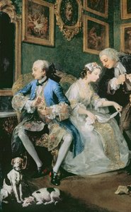 Casamento a la Mode: I - O Casamento, c.1743 óleo sobre tela detalhe de 62692 de William Hogarth