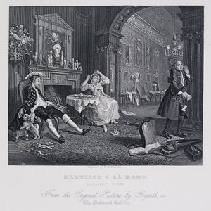 Casamento à la Mode: Cena do pequeno-almoço de William Hogarth