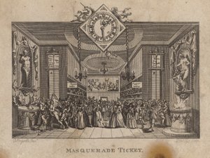 Bilhete Masquerade de William Hogarth