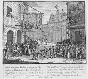 Máscaras e Óperas, Portão de Burlington, 1724 de William Hogarth