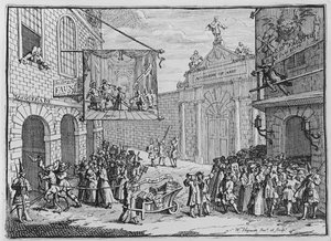 Máscaras e Óperas, Portão de Burlington, 1724 de William Hogarth