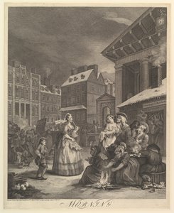 Manhã: As quatro horas do dia, 25 de março de 1738. de William Hogarth