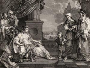 Moisés antes da Filha do Faraó, de "As Obras de William Hogarth", publicado em 1833 de William Hogarth