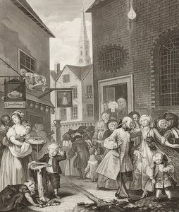 Meio-dia - meio-dia. De: As quatro épocas do dia. 1738 de William Hogarth