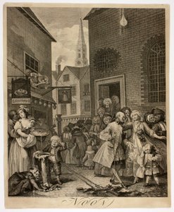 Meio-dia, prato dois de The Four Times of Day de William Hogarth