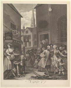 Meio-dia As quatro horas do dia, 25 de março de 1738. de William Hogarth