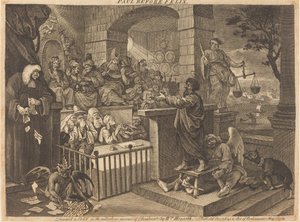 Paul antes de Felix Burlesqued de William Hogarth