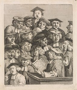 Estudiosos em uma palestra, 1736-1737. de William Hogarth