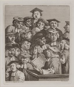 Acadêmicos em uma palestra, 3 de março de William Hogarth