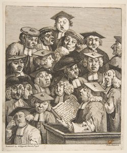 Estudiosos em uma palestra, 3 de março de 1736.