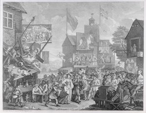 Feira de Southwark, 1733 de William Hogarth