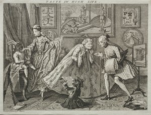 Gosto na alta vida, 1746. de William Hogarth