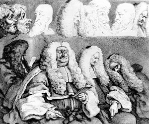 O Banco, 1758. de William Hogarth