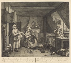 O Poeta Aflito de William Hogarth