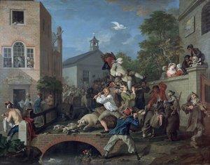 A Eleição IV Presidindo o Membro, 1754-55 de William Hogarth