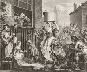 O músico enfurecido. 1741 de William Hogarth