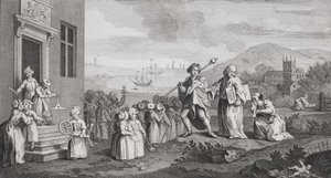 The Foundlings, gravados por F. Morellon La Cave de William Hogarth