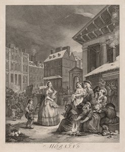 As quatro horas do dia, 1738. de William Hogarth