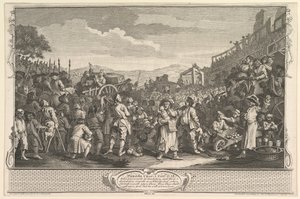 O Prentice Idle Executado na Tyburn Industry and Idleness, chapa 11, 30 de setembro de 1747. de William Hogarth