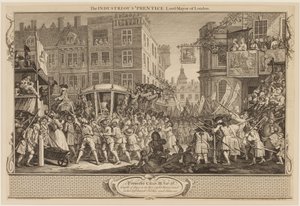 The Industrious &39;Prentice Lord Mayor de Londres de William Hogarth
