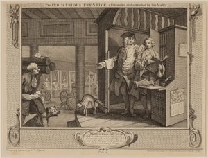 O diligente &39;Prentice é um favorito e confiado por seu mestre de William Hogarth