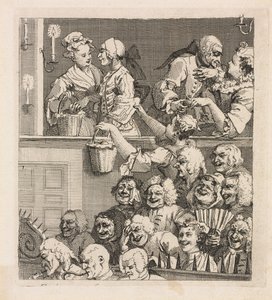 A platéia rindo, 1733. de William Hogarth