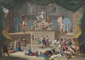 A loteria, ilustração de &39;Hogarth restaurado: todo obras do célebre William Hogarth, re-gravado por Thomas Cook&39;, pub. 1812 (gravura colorida à mão) de William Hogarth