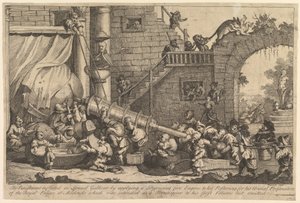 A punição infligida a Lemuel Gulliver, dezembro de 1726. de William Hogarth