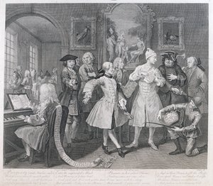 The Rakes Levee, plate II, de A Rakes Progress, 1735 de William Hogarth