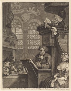 A Congregação Adormecida de William Hogarth