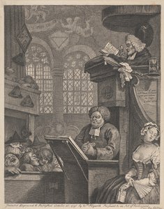 A congregação adormecida de William Hogarth