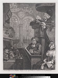 A Congregação Adormecida de William Hogarth